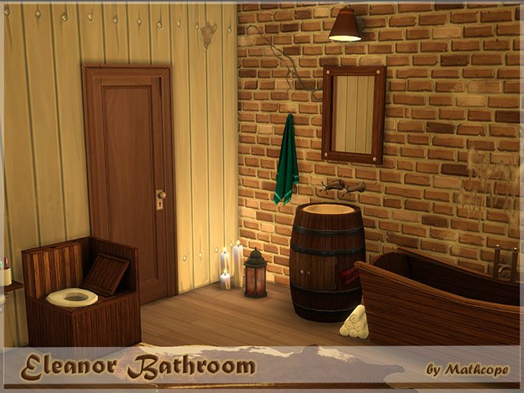 Eleanor Cabin Bathroom Set for The Sims 4