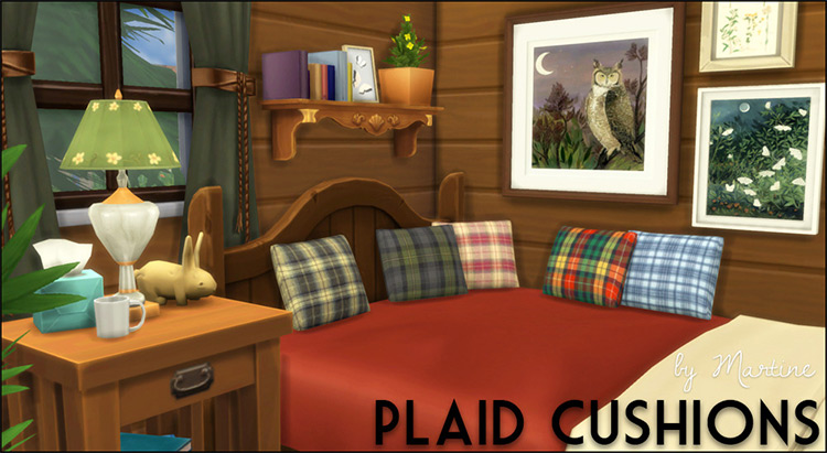 Plaid Cushions Decor / TS4 CC