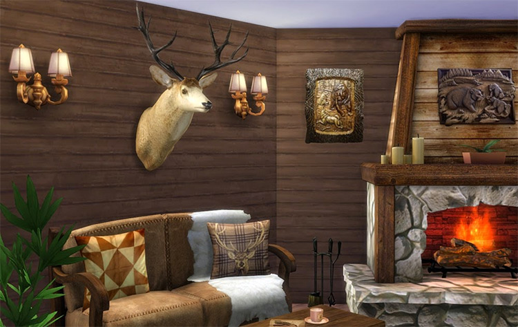 Wall Décor Deer Head for The Sims 4