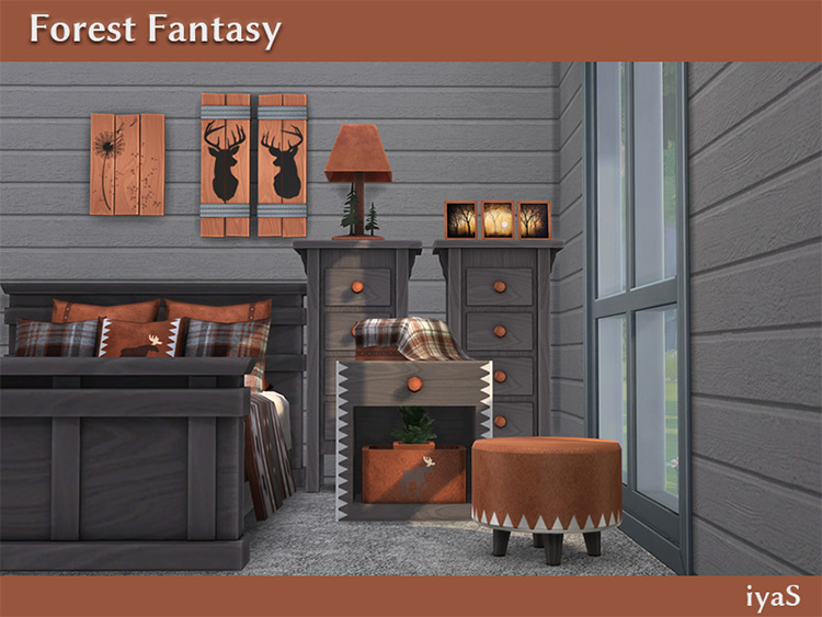 Forest Fantasy Bedroom Set / Sims 4 CC
