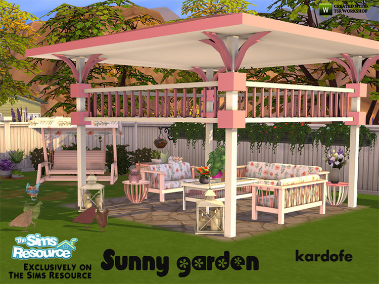 Kardofe Sunny Garden Set / Sims 4 CC