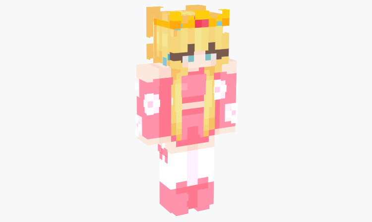 Princess Peach in Bright Colors / Minecraft Skin