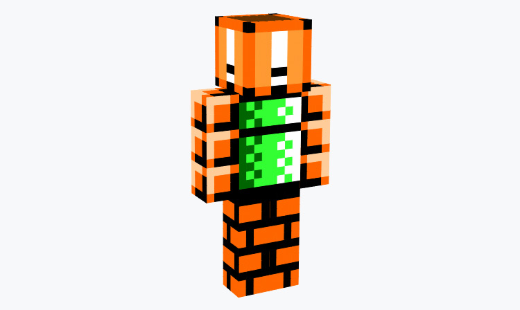Blocky Mario Pixel Skin / Minecraft Skin