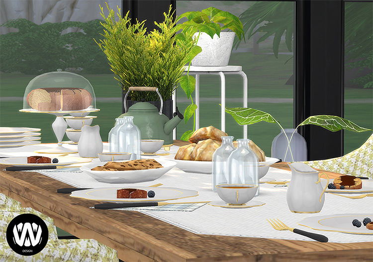 Rubus Tea Time Set / Sims 4 CC