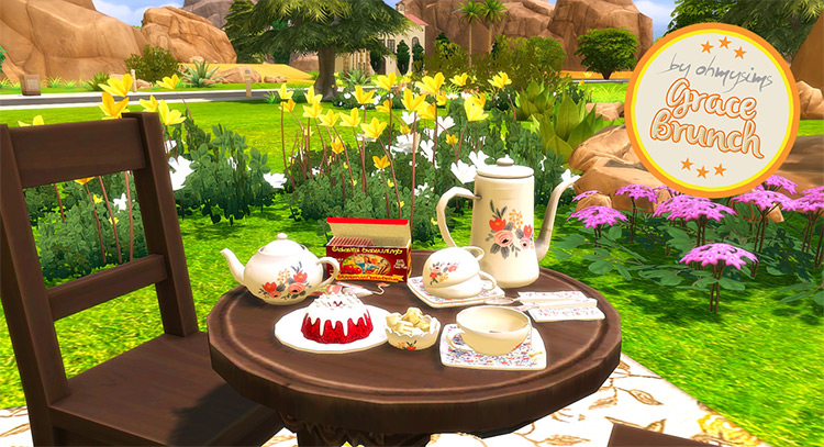Tea Grace Brunch Set / Sims 4 CC