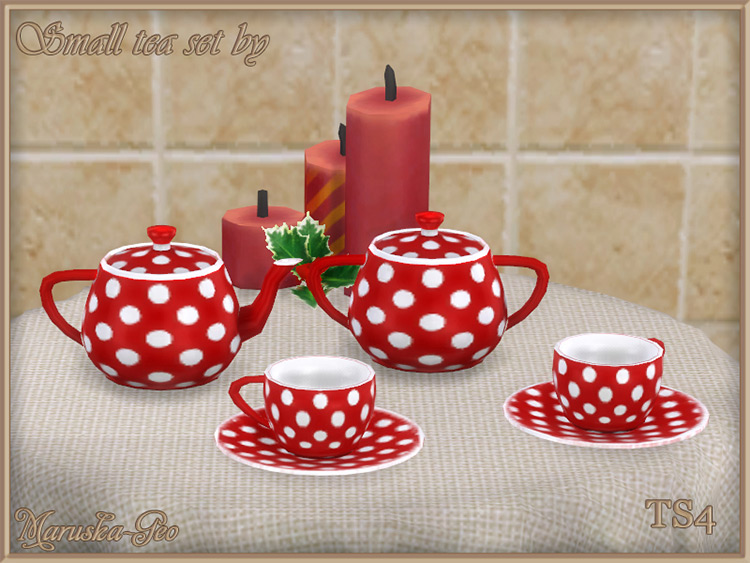 Small Tea CC Set for The Sims 4