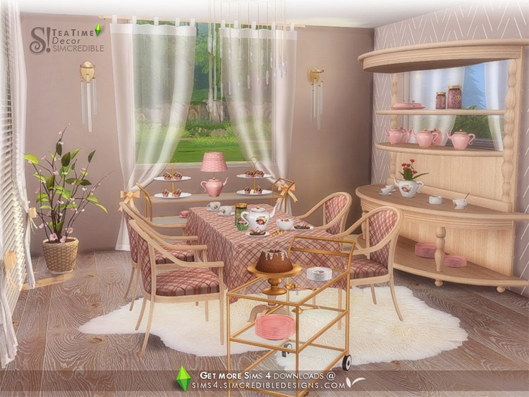 Tea Time Decor / Sims 4 CC