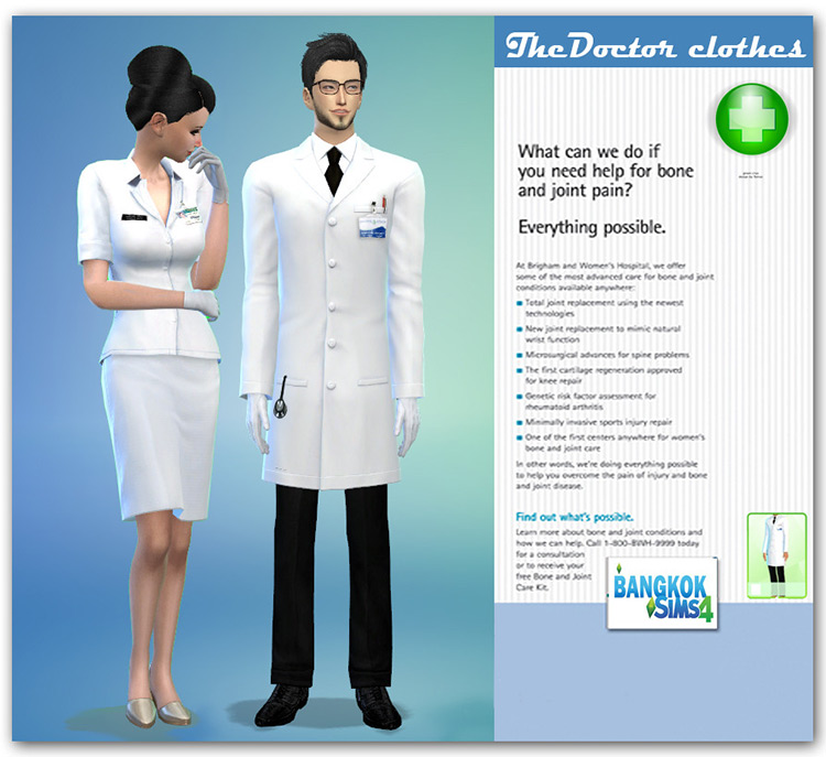 The Doctor Clothes Set / Sims 4 CC