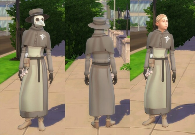 Medieval Plague Doctor Outfit / TS4 CC