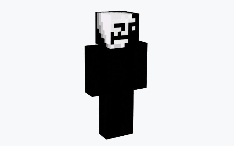 Sad Troll Face Dark Design / Minecraft Skin