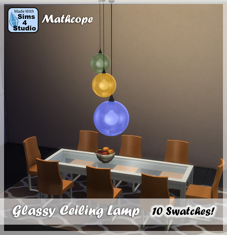 Glassy Ceiling Lamp / Sims 4 CC
