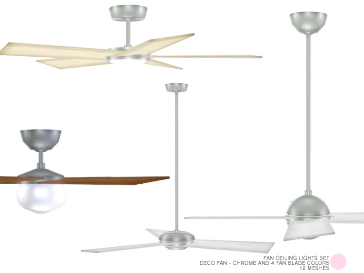 Fan Ceiling Lights Set for The Sims 4