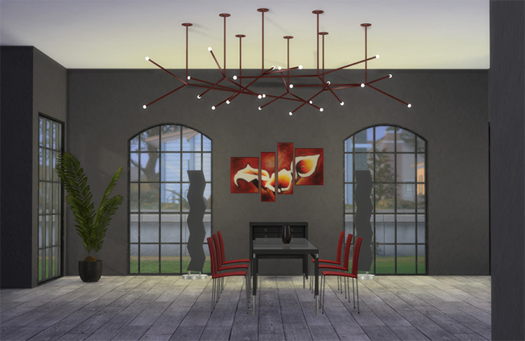 Ceiling Lamp Constellation Design / Sims 4 CC