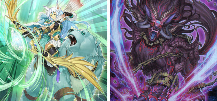 Apollousa and Unchained Abomination YGO Card Arts