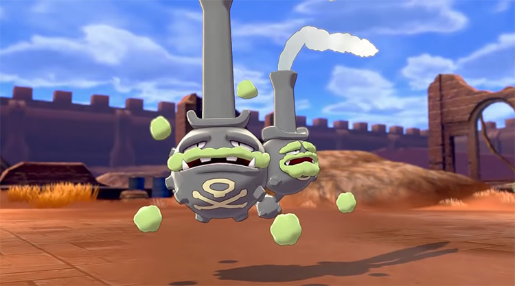 Galarian Weezing in Pokémon Sword and Shield