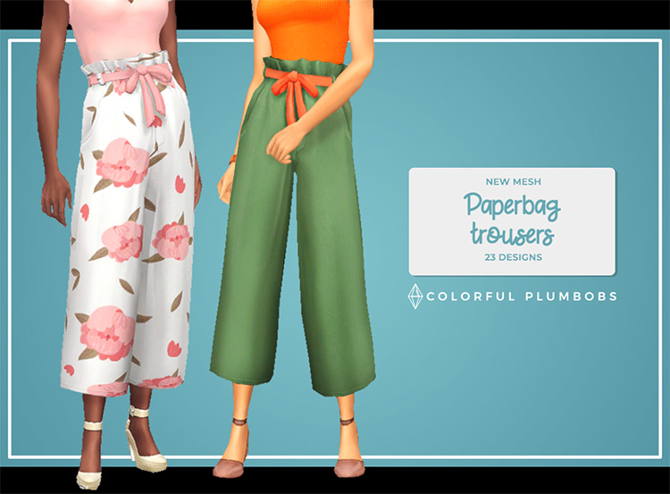 Paperbag Trousers for The Sims 4