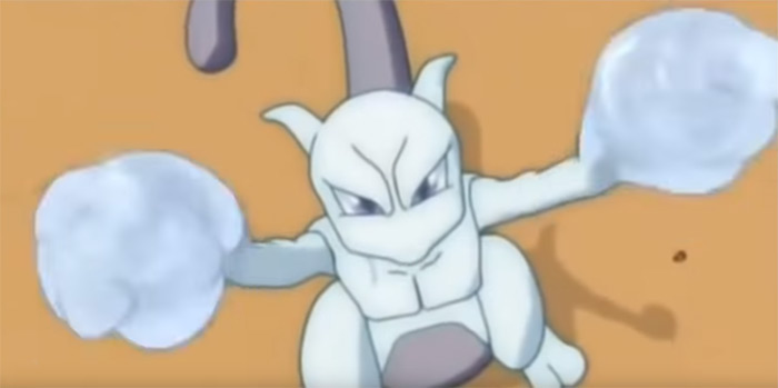 Mewtwo from the anime, gen 1 legendary