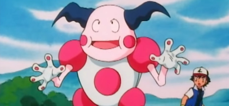 Mr Mime in the anime in battle