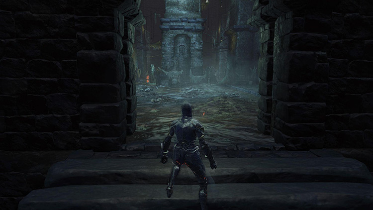 The entrance to the room full of Jailors / DS3