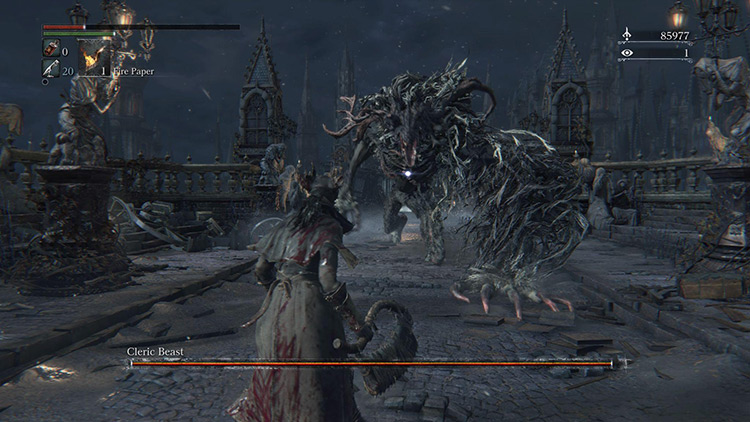 Large Beast fights are where Skill weapons struggle the most / Bloodborne