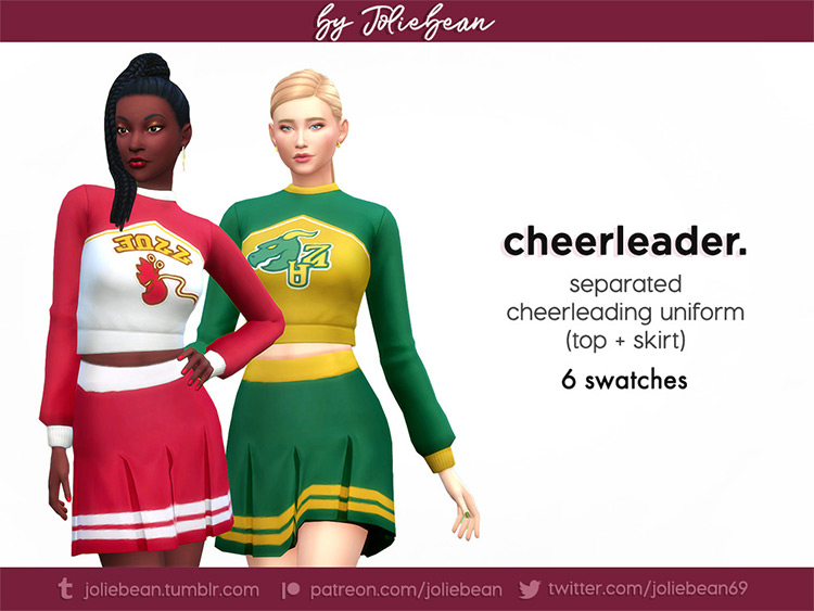 Cheerleader Uniform Separated / TS4 CC