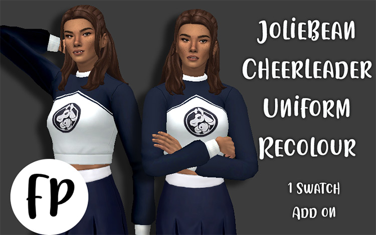 Joliebean Cheerleader Uniform Recolor / Sims 4 CC