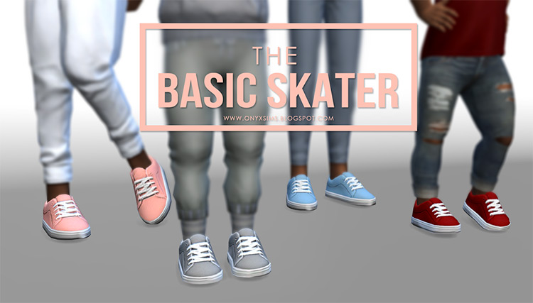 Basic Skater Shoes For Toddlers & Kids / Sims 4 CC