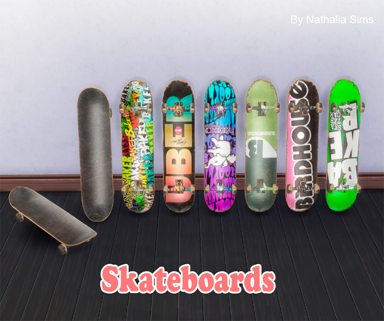 Decorative Skateboards / Sims 4 CC