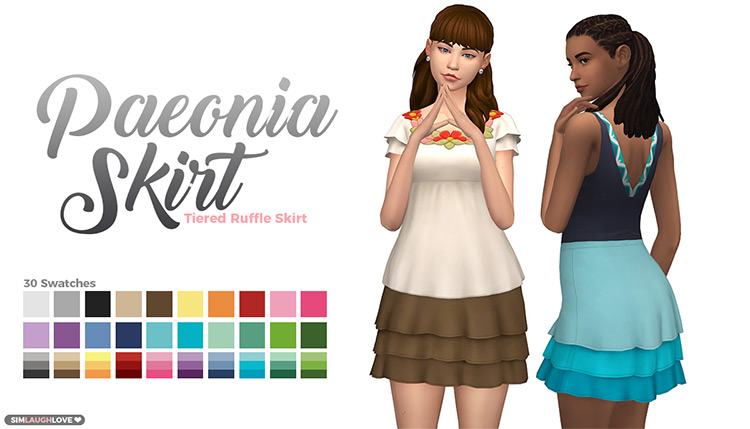 Paeonia Skirt / Sims 4 CC