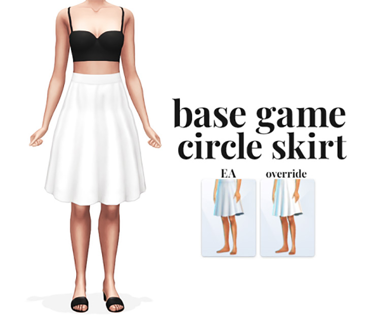 Base Game Skirt Overrides / Sims 4 CC