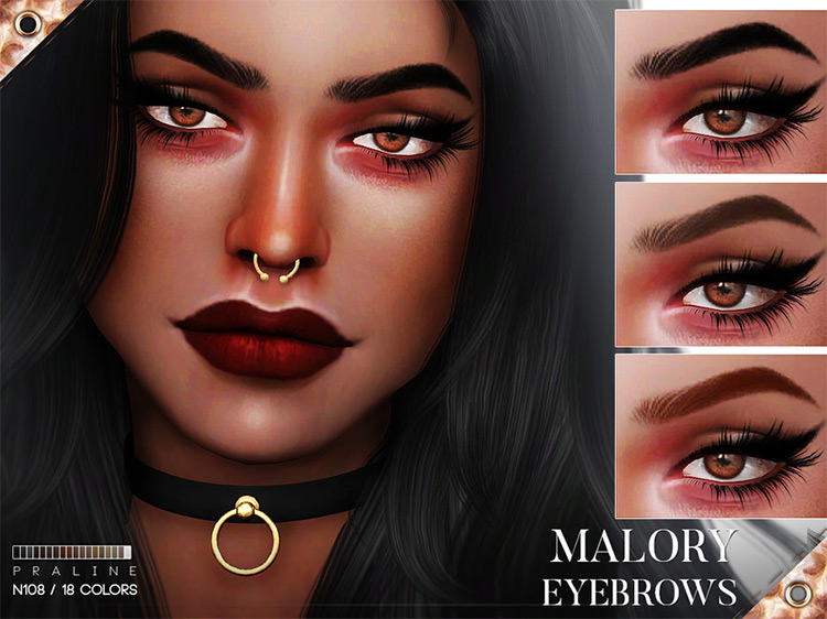 Malory Eyebrows for The Sims 4