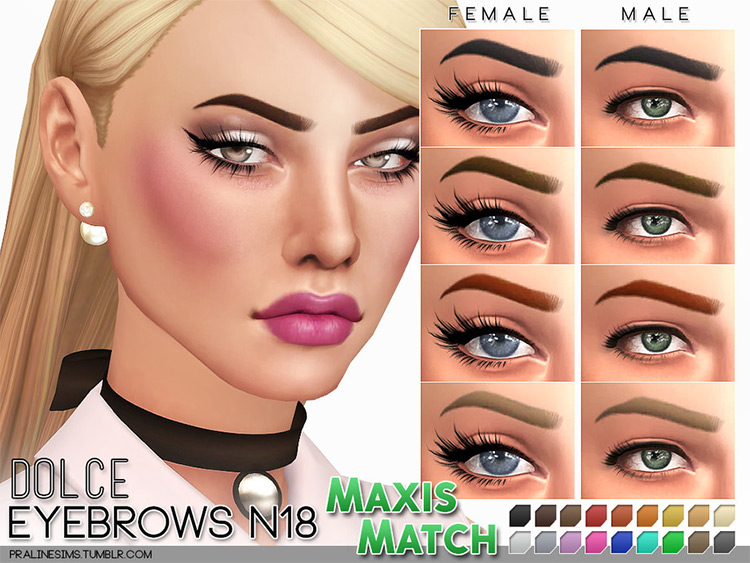 Dolce Eyebrows - Sims 4 CC