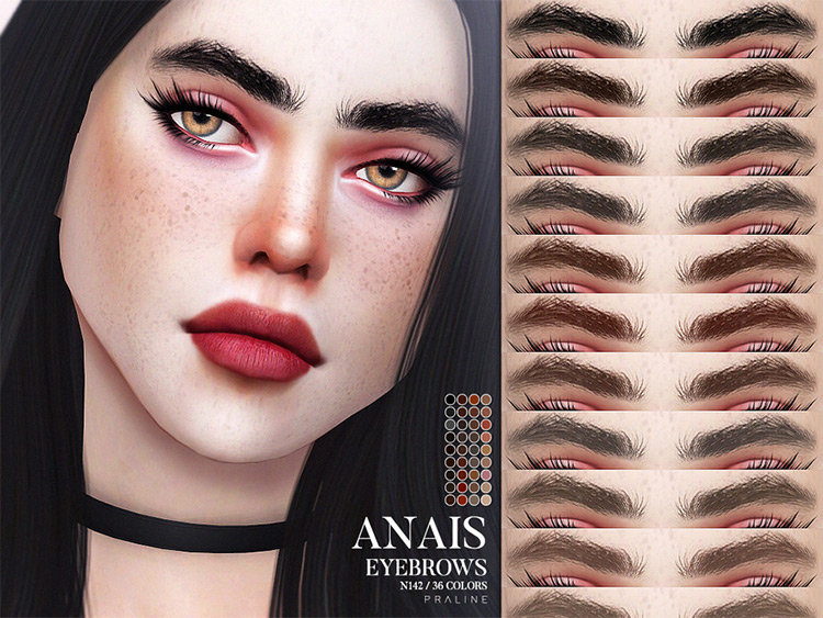 Anais Eyebrows CC for Sims 4