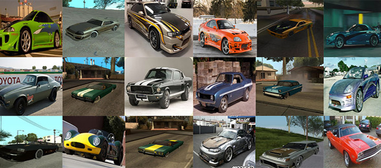 Fast and Furious V3 - Cars Mod San Andreas