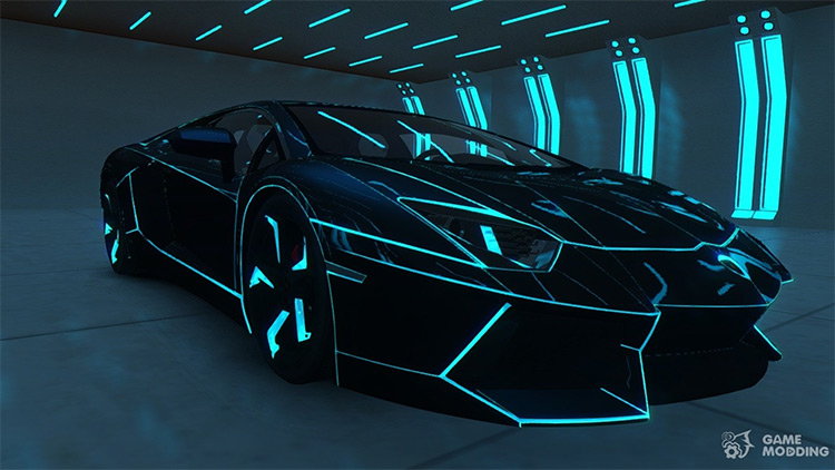 Lamborghini Aventador TRON Theme - GTA4 Mod