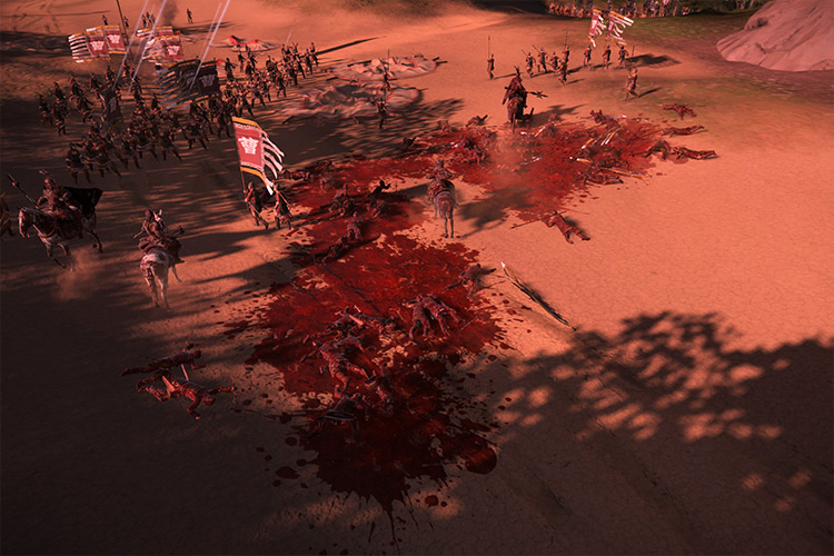 Realistic Battle Blood mod for Total War: Three Kingdoms