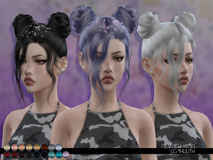 Nevaeh Hair CC for The Sims 4