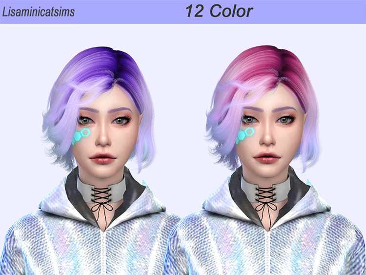 Colorful Wings Hair Sims4 Ombre