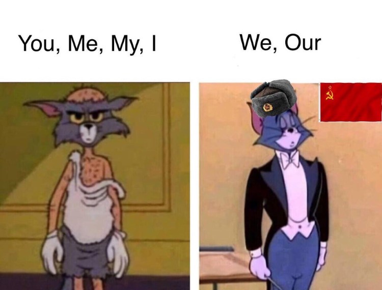 You, Me My I - We, Our Tom meme