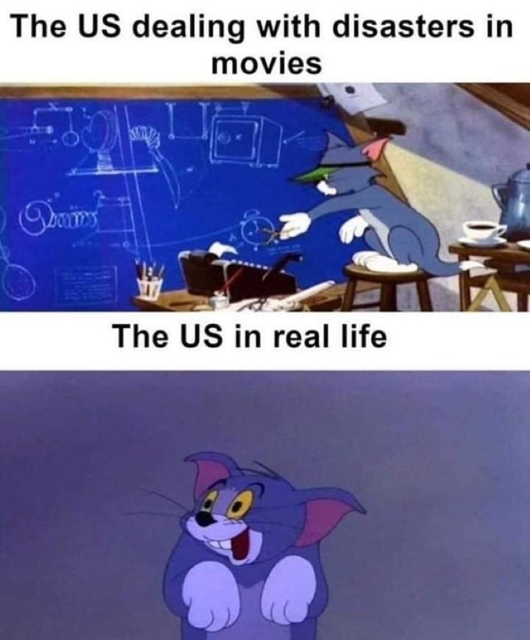 US dealing with disasters in movies vs real life