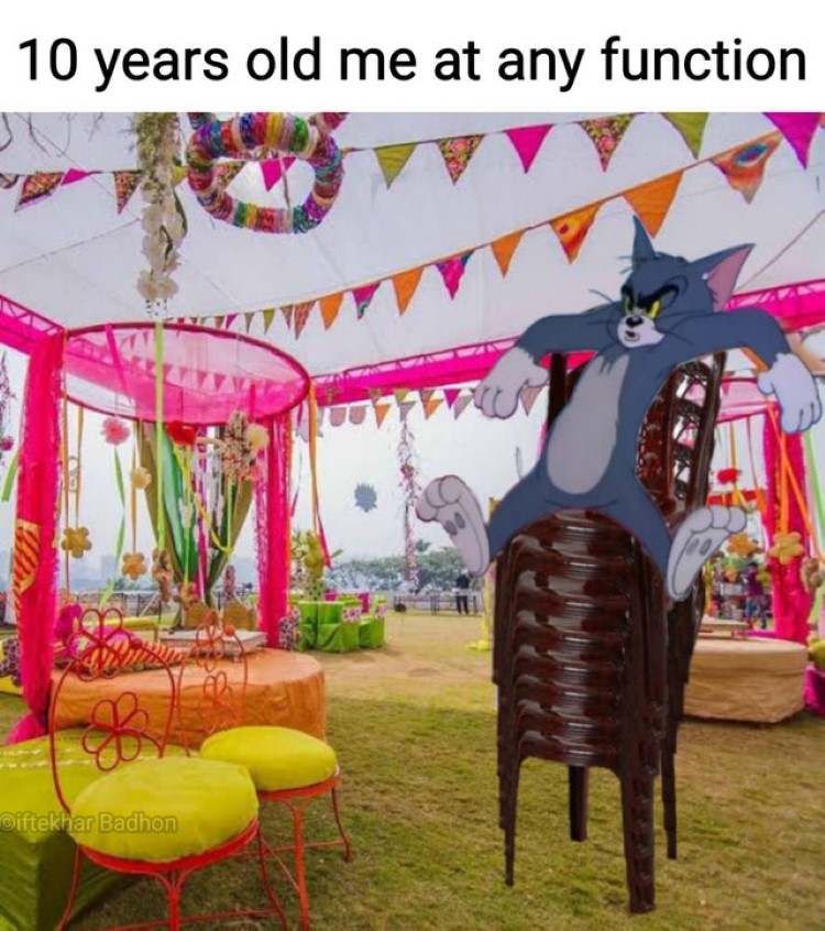 10 y/o me at a function meme