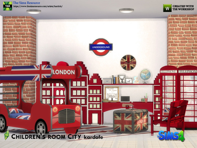Childrens Room London CC for Sims 4