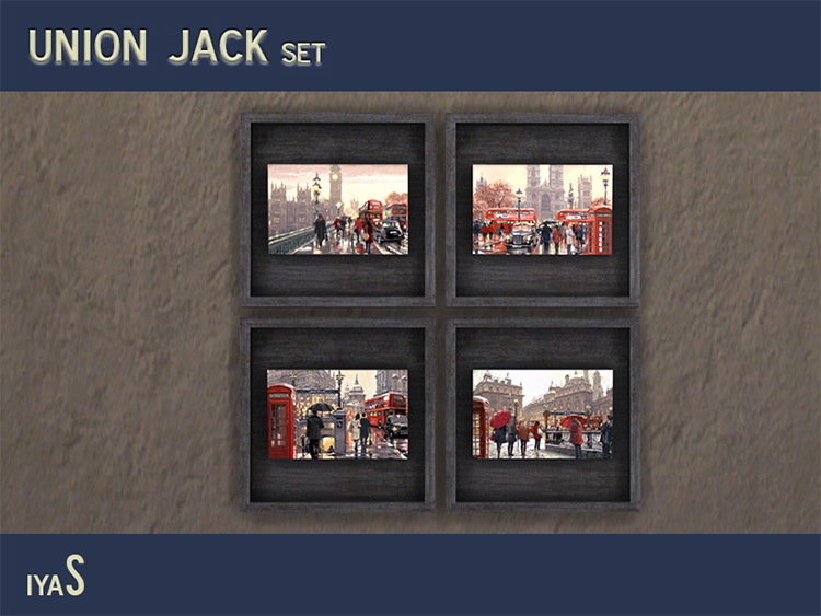 Union Jack Paintings Mod for Sims 4