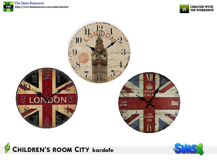 British Clock CC for The Sims 4