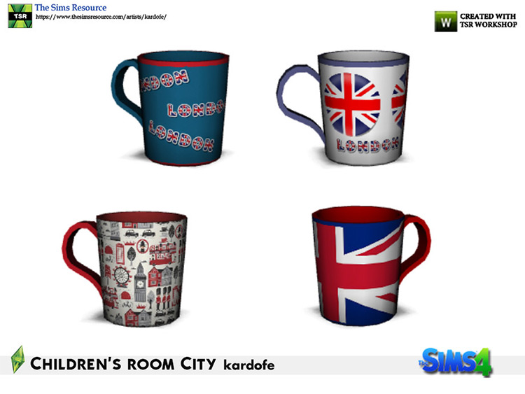 London Mug CC for The Sims 4