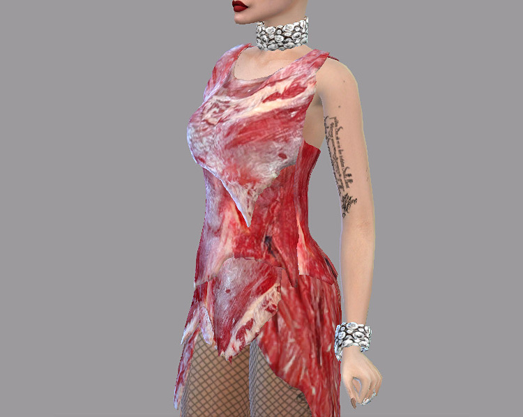 Lady Gaga Meat Dress / Sims 4 CC