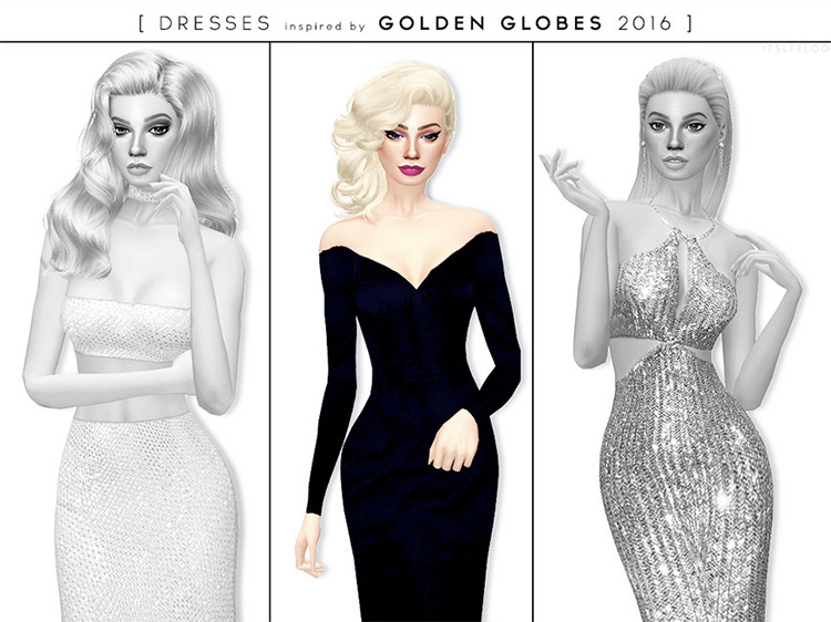 Lady Gaga’s 2016 Golden Globes Dress / TS4 CC