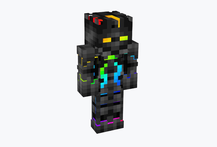 Rainbow Warrior in Armor / Minecraft Skin