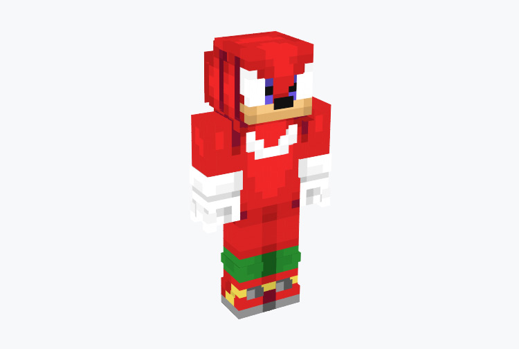 Knuckles from Sonic Minecraft Skin