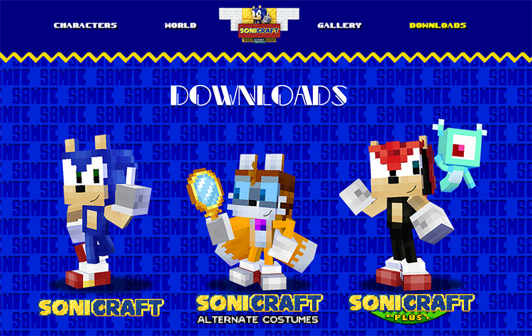 Sonicraft Mod Website Screenshot